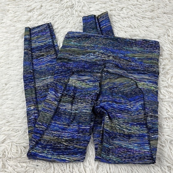 Lululemon Fast and Free Tight II 25" Nulux Interconnect Blue Multi - Picture 6 of 6
